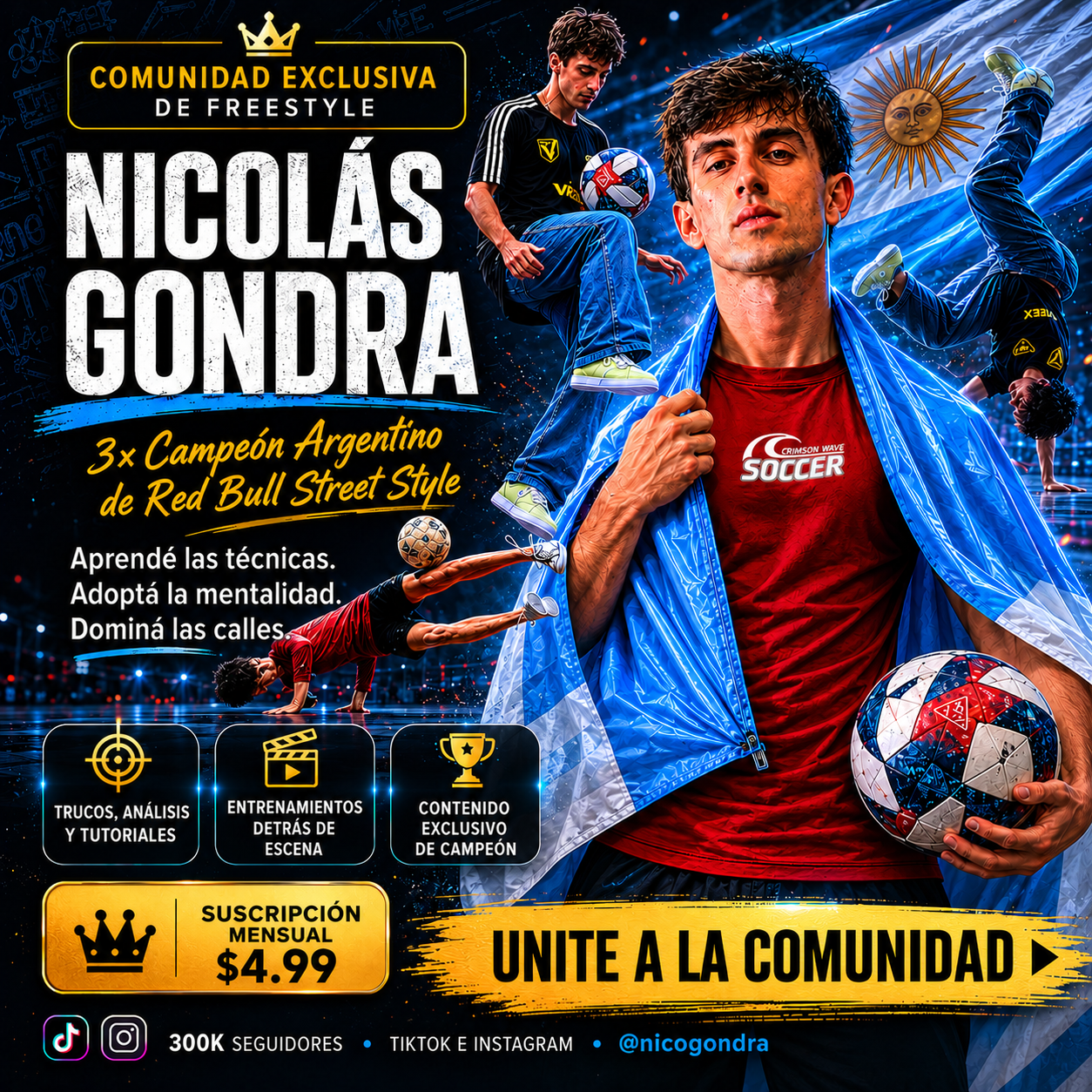 NICOLÁS GONDRA - Football community from 3x Red Bull Street Style Argentina winner
